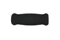 Side view of a black foam handle-grip that has a slight flange on both ends.