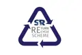 Adaptation of the recycling logo triangle to represent the sinclair and rush return and recycle scheme.
