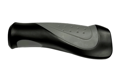 Side view of a black and grey rubber injection moulded grip.
