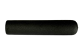 Side profile of a round, black, textured PVC straight-sided grip.