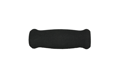 Side view of a black foam textured grip that has a slight flange on both ends.