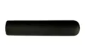 Side profile of a black, textured PVC straight-sided handle grip.