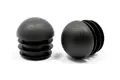 Pair of round domed black insert feet for chairs.