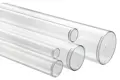 Clear plastic tubes with sealed bases. Permaseal VisiPak packaging Tubes.